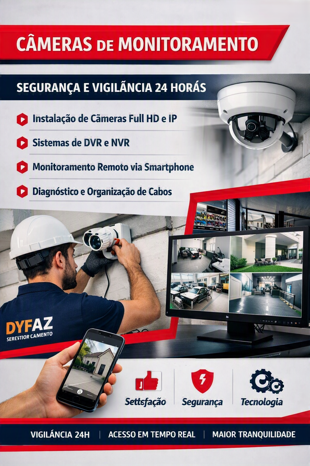 Câmeras e monitoramento DYFAZ